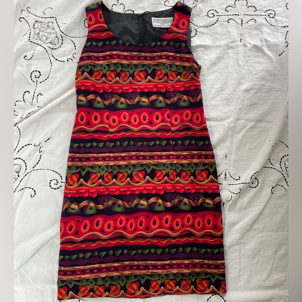 Jessica Howard Sleeveless Midi Print Dress
